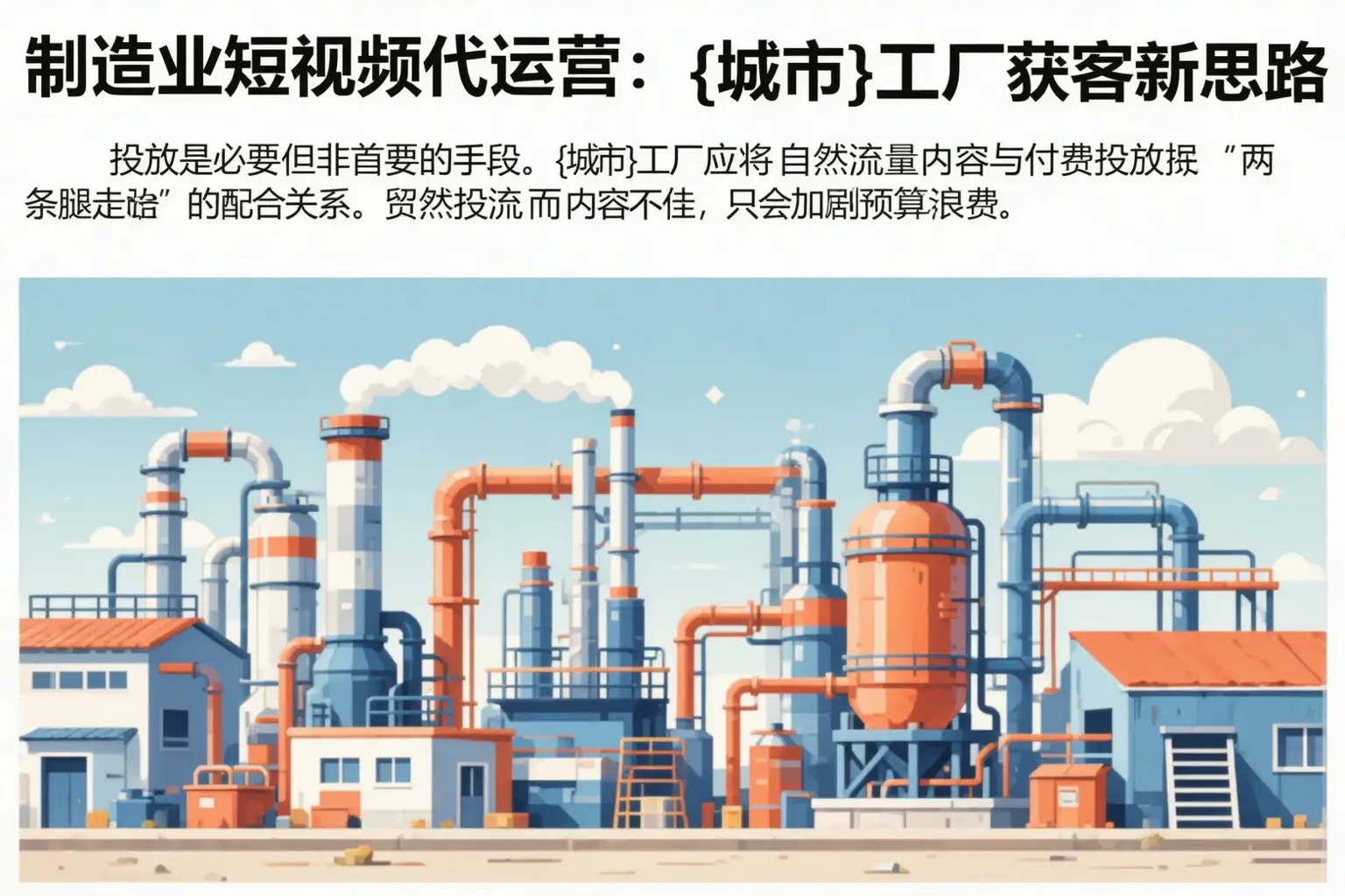 制造业短视频代运营：蒲城工厂获客新思路